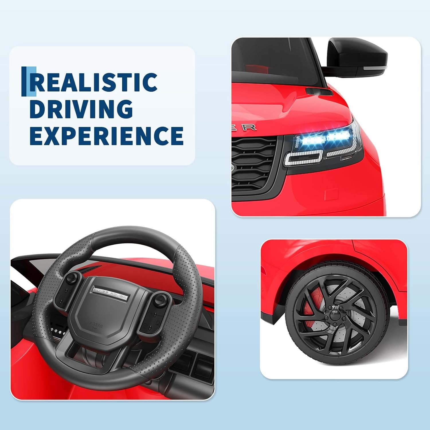 12V Kids Ride On Car Electric Ride On Toys w/ Parent Remote Light Mp3 Player