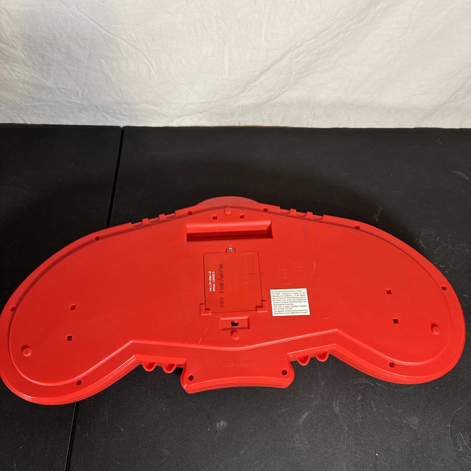 Disney Cars Lightning McQueen Electric Pretend Drum Toddler Toy Sounds WORKS