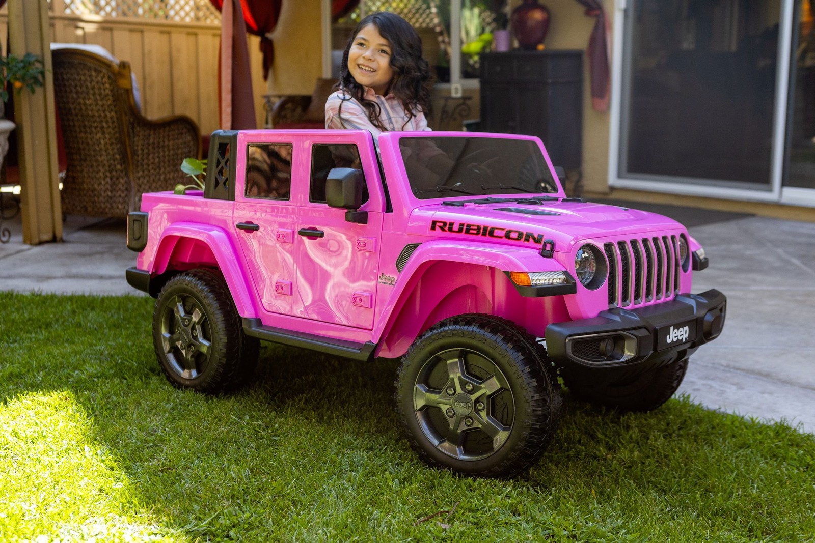 12 volt Jeep Gladiator Battery Powered Ride On Vehicle, Pink, Gray or Blue