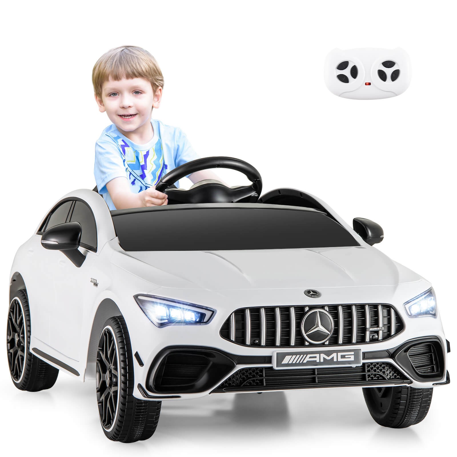 12V Kids Ride on Car w/Remote Rocking Function Transport Wheels Lights & Music