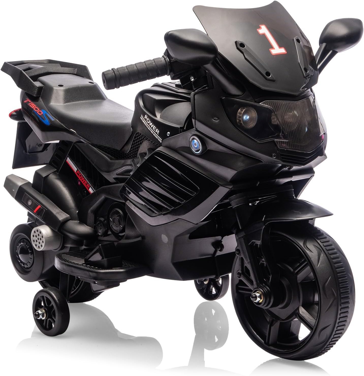 Kids 6V Ride On Motorcycle Battery Powered Ride On Toys w/Treaded Tires Music