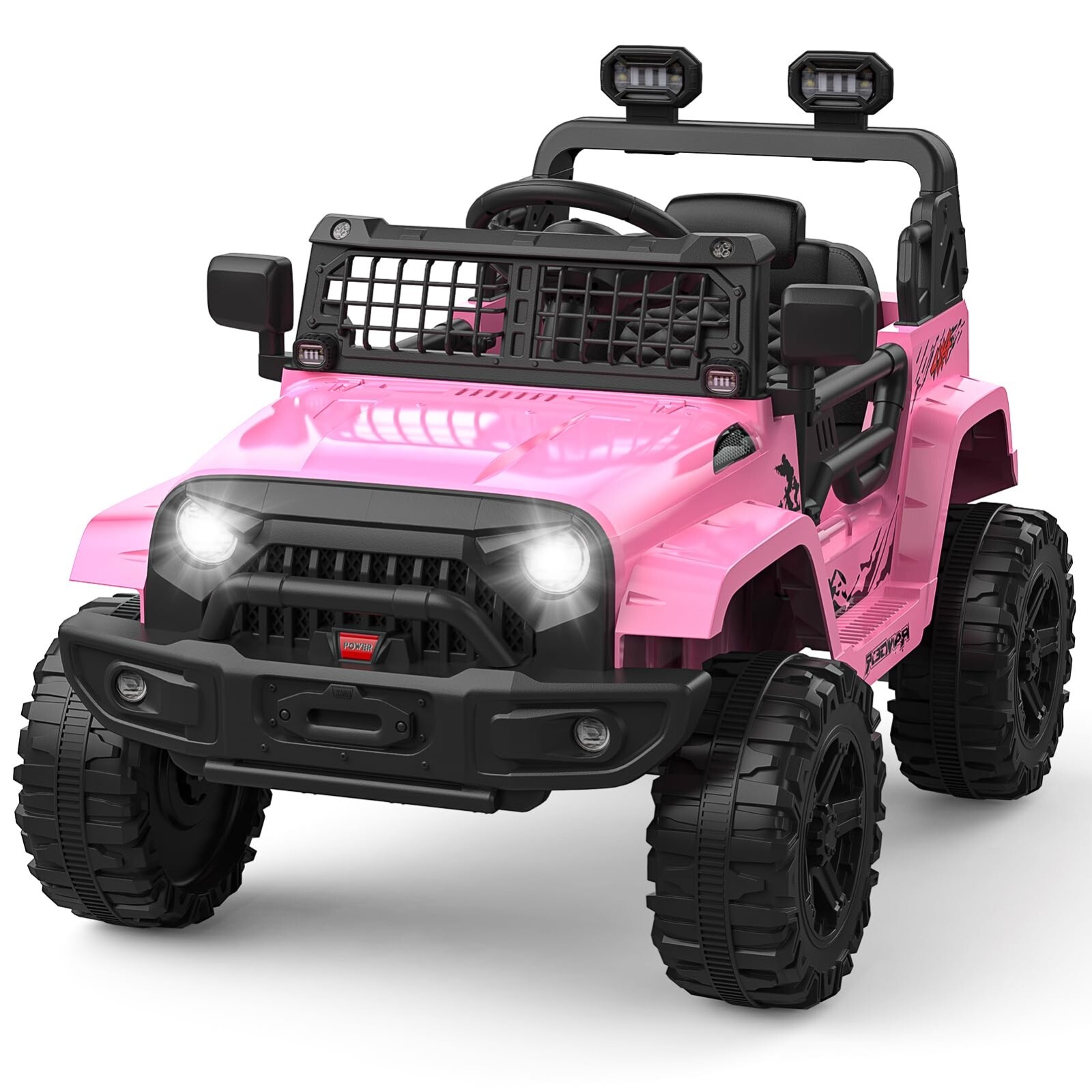 Ride-on Truck Car 12V Kids Power Wheels Vehicle with Remote Control &LED Light