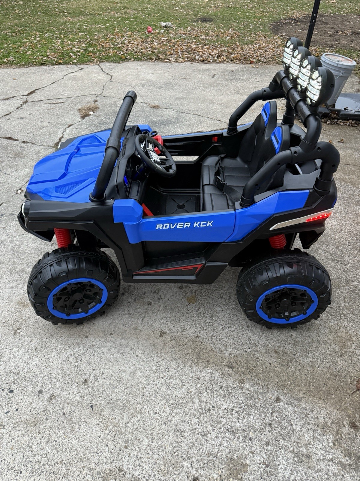 12V Kids UTV Rover Ride-On Car with LED Lights and Safety Belt