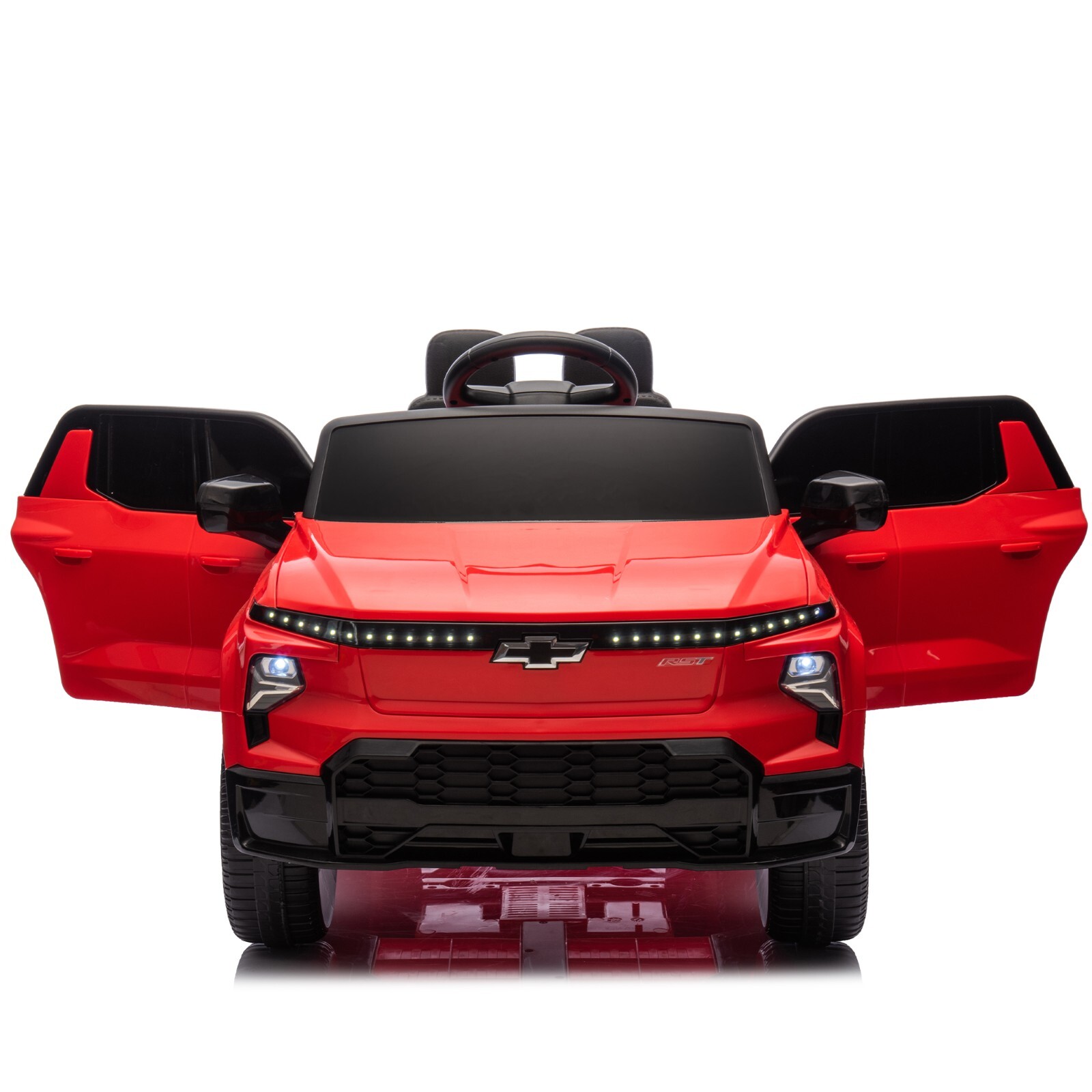 24V Electric Car Licensed Chevrolet Silverado Kids Ride on Truck with Remote Red