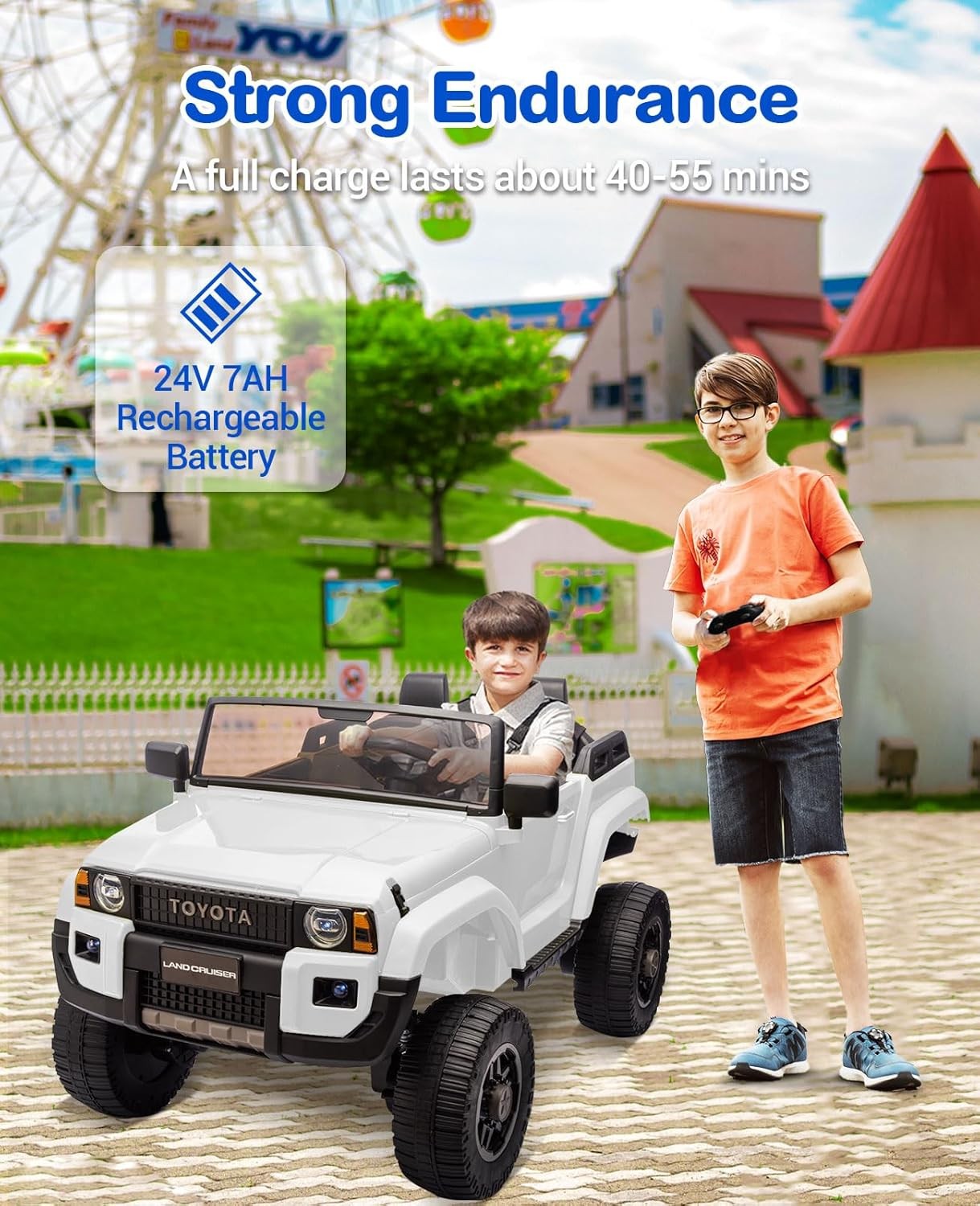 GARVEE Kids 24V Electric Ride On Toyota Licensed Car w/ Remote, 4WD/2WD, LED