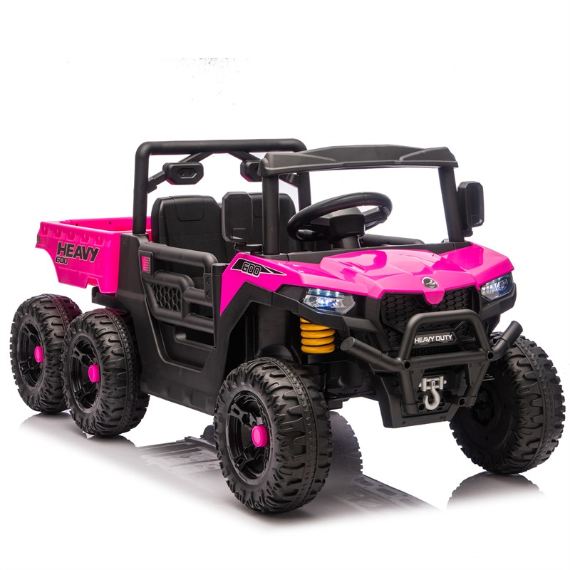 12/24V Kids Ride On Toy 6-wheel Electric Truck W/ Parents Control for Aged 3-5