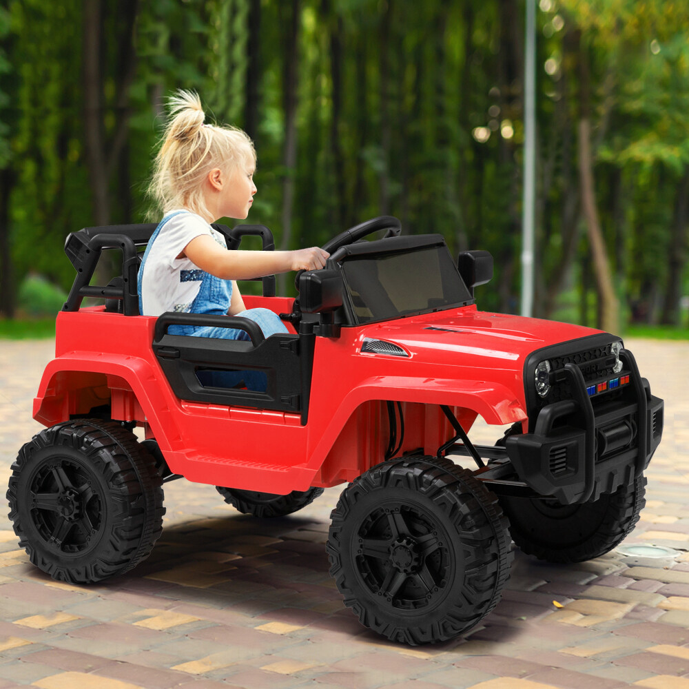 Red 12V Ride on Car Battery Powered Electric Toy Truck w/Remote Control for Kids