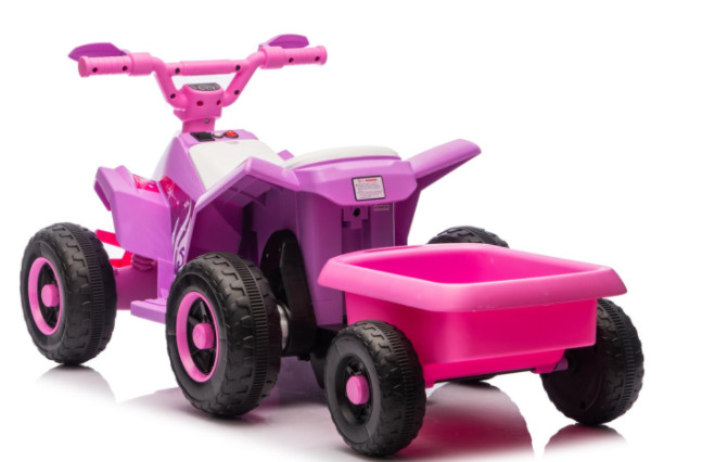 🚜6V Kids Ride-On ATV 4-Wheeler Quad w/ Headlights Music Storage 3-6yrs ASTM🚀