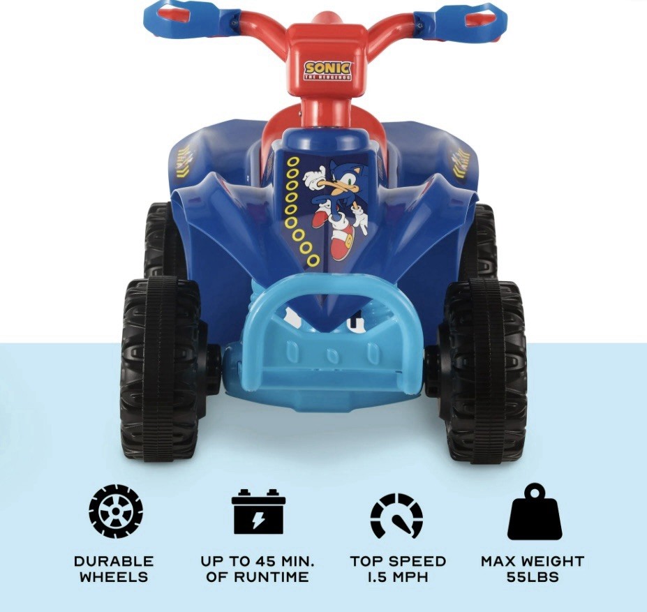 Sonic The Hedgehog Vs Shadow 6V ATV Ride-On Ages 2-6 New