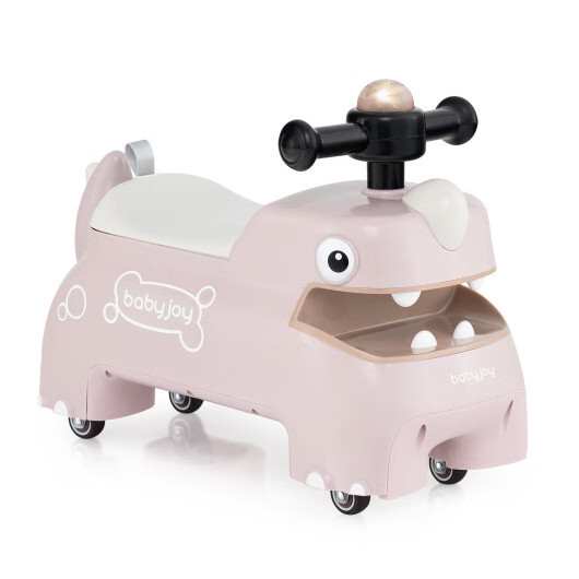 Toddler Ride on Toy Walking Sliding Car with Lights and Music-Pink – Color: Pink