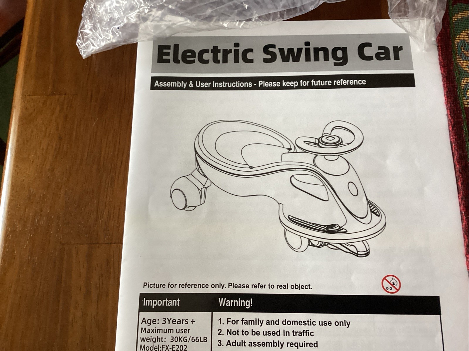 Pink Electric Swing Car ASTM F963 CPSIA Children’s Ride On Toy Model FX-E202