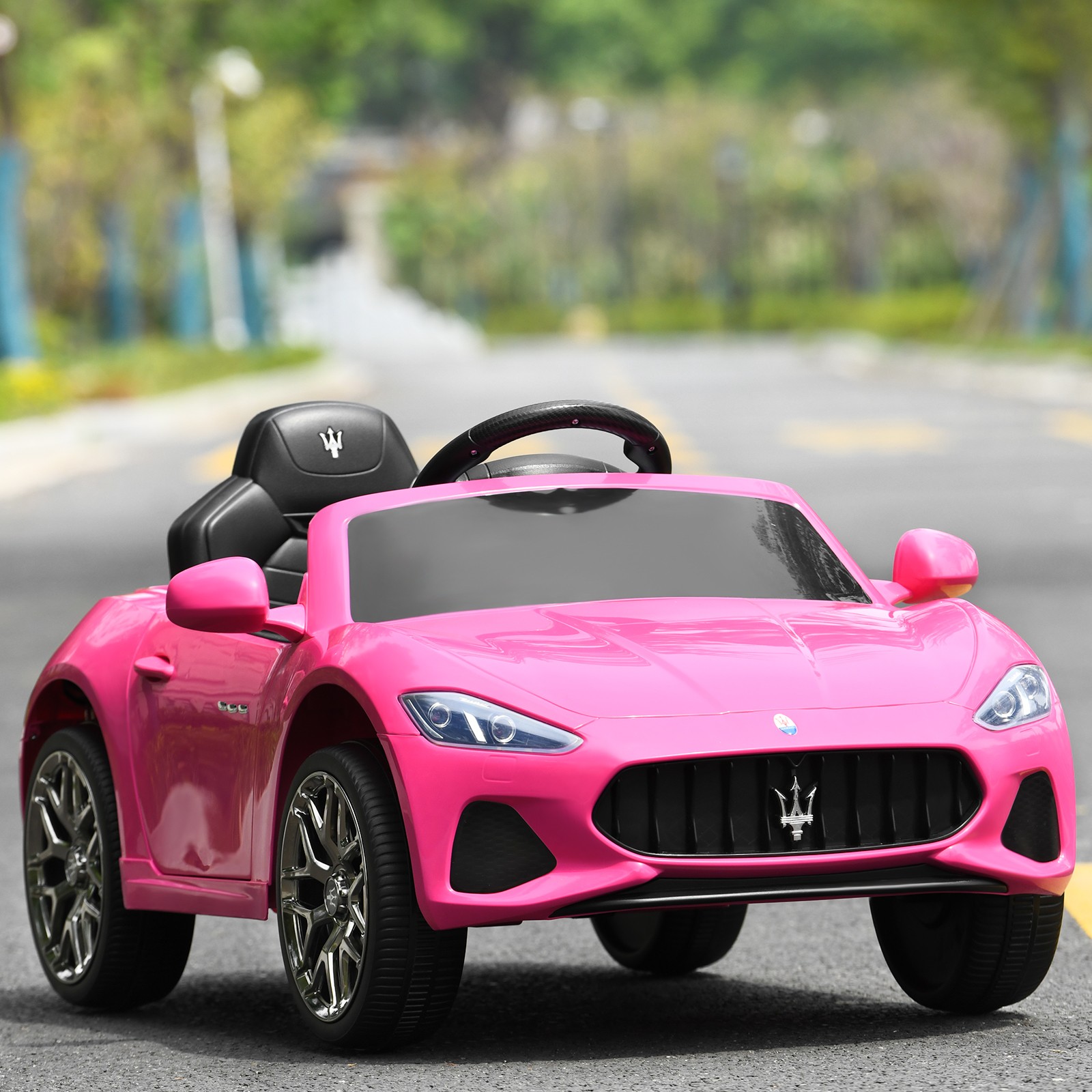 12V Kids Ride On Car Maserati GranCabrio Licensed w/ Remote Control& Lights Pink