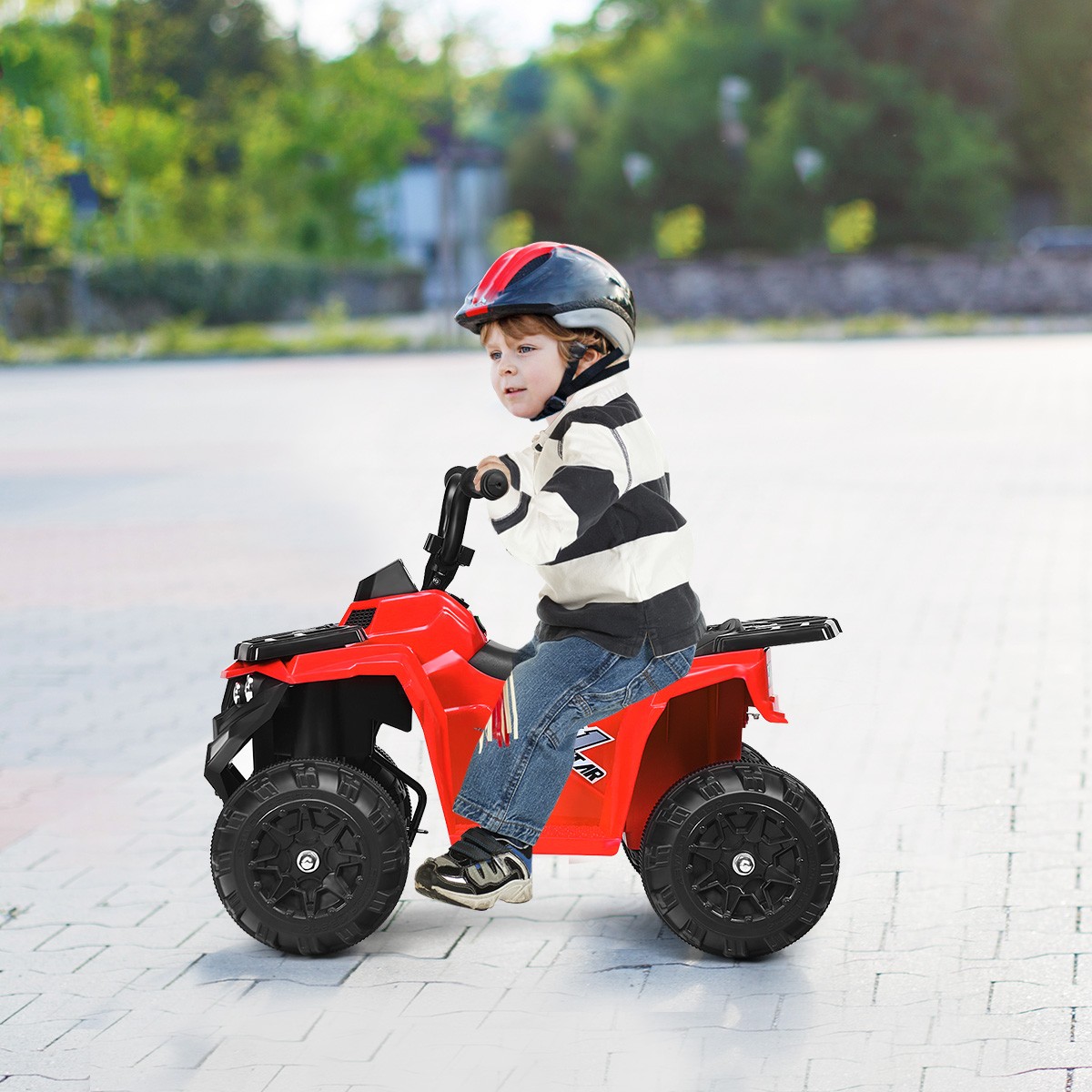 6V Battery Powered Kids Ride On ATV 4-Wheeler Quad w/ MP3 & LED Headlight Red