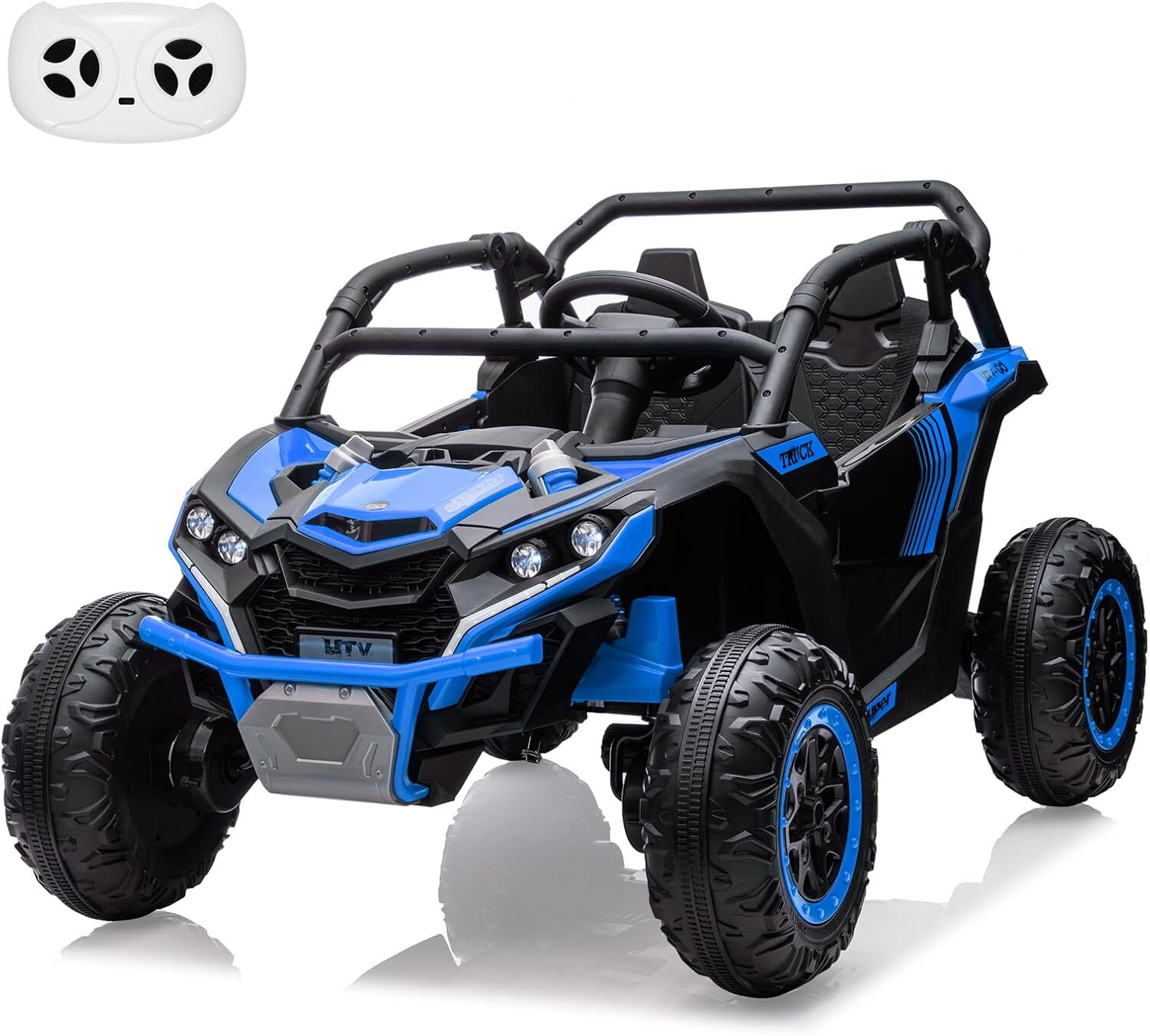 2 Seater Ride On Car, 24V Battery Powered Electric Off-Road Utv w/Remote Control