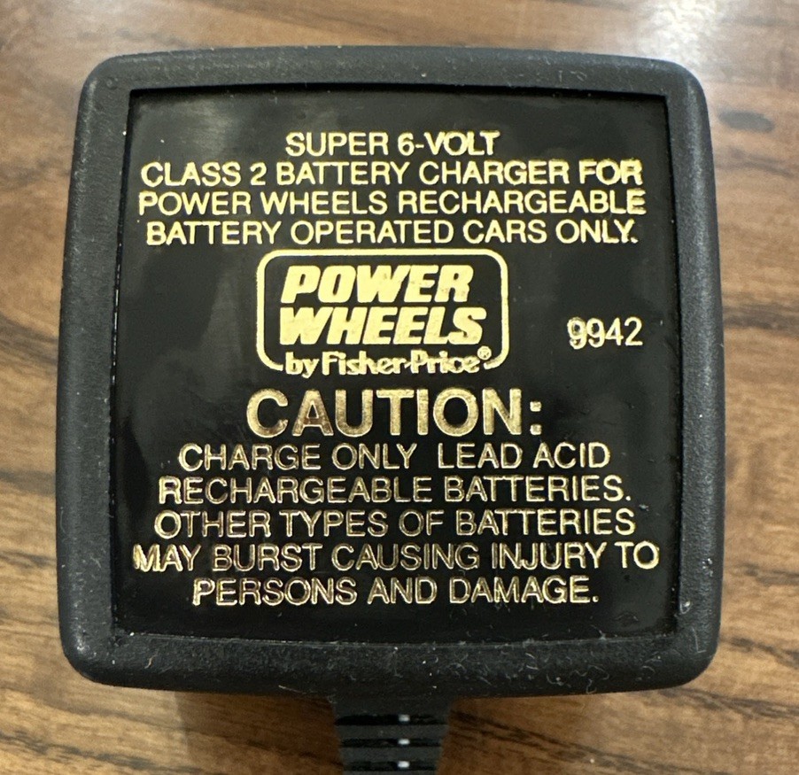 POWER WHEELS Super 6 Volt Battery Charger Class 2 Model BC-120-61200