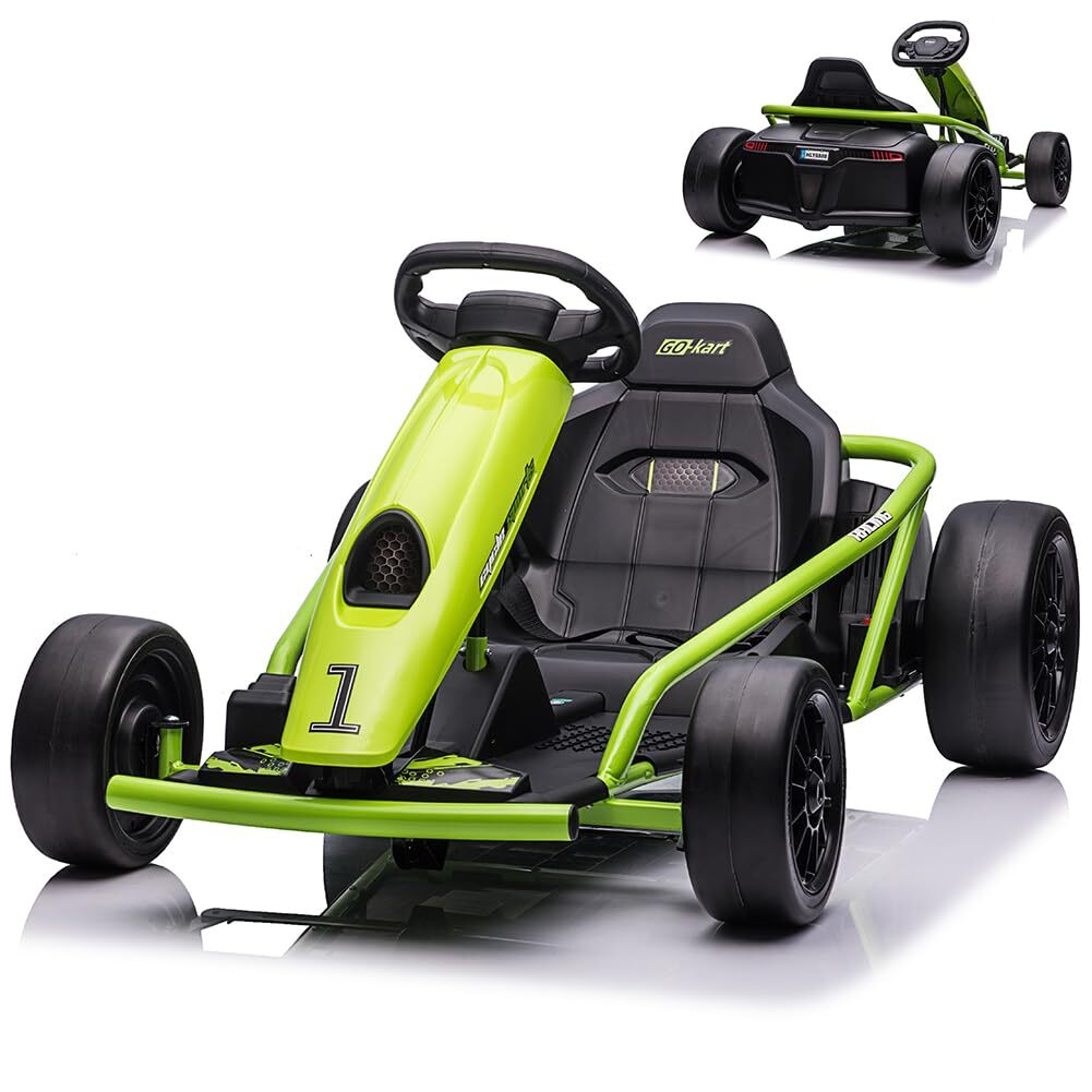 24V Electric Go Kart for Kids 9Ah Battery 8MPH High Speed Drifting Car Ride Toy