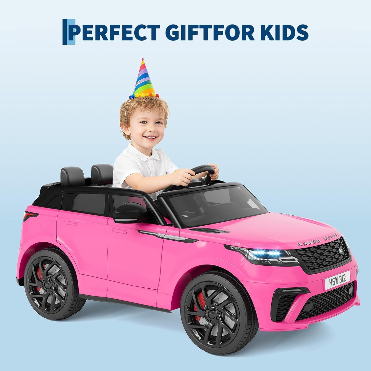Kids Ride On Electric Car with Remote Licensed Land Rover for 4-8 w/ Mp3 Player