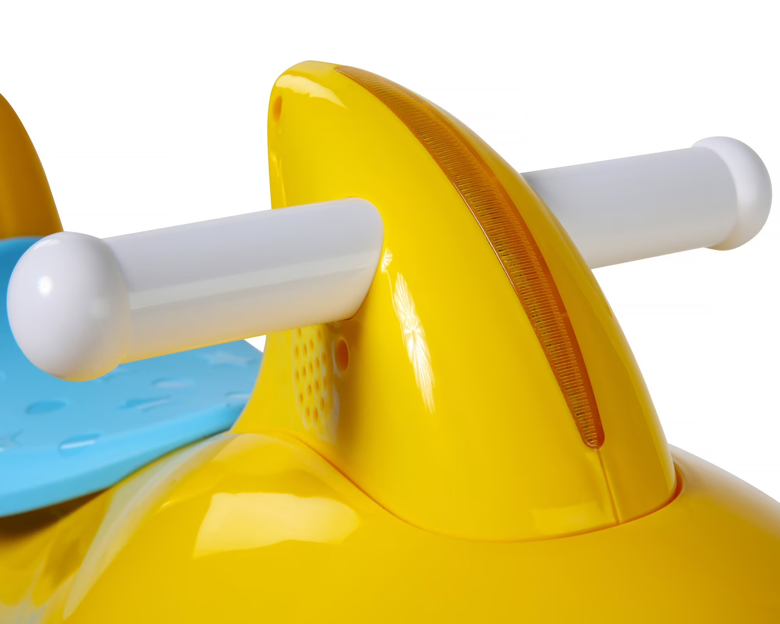 Kids Ride On Toy Yellow Baby Shark Foot-To-Floor Interactive Sounds Light