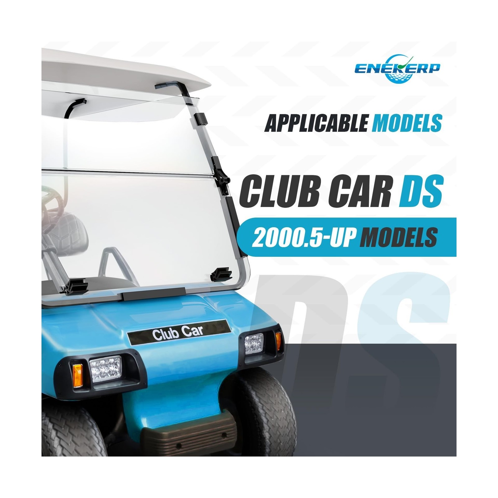 Golf Cart Windshield for Club Car DS 2000-Up Gas and Electric, Fit Tapered Fr…