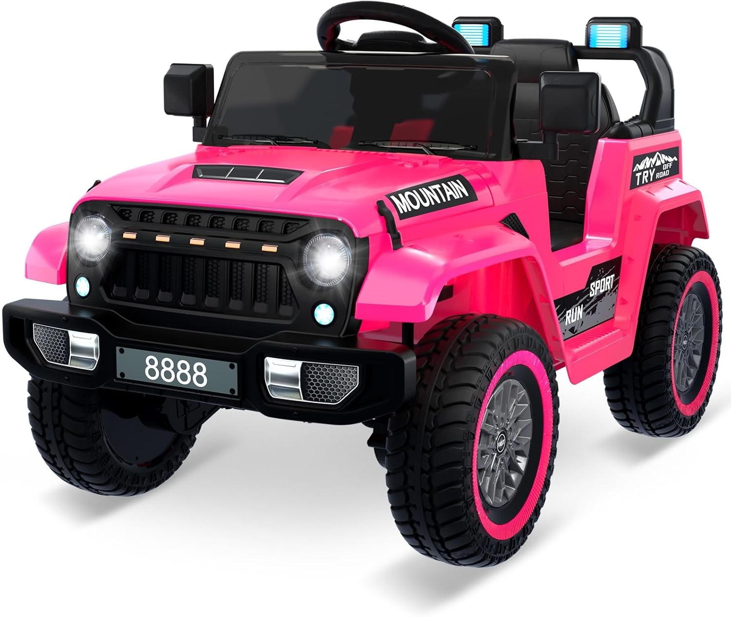 12V Kids Electric Ride-On Truck Car – 3 Speed, MP3, LED Lights, 66 lb Capacity
