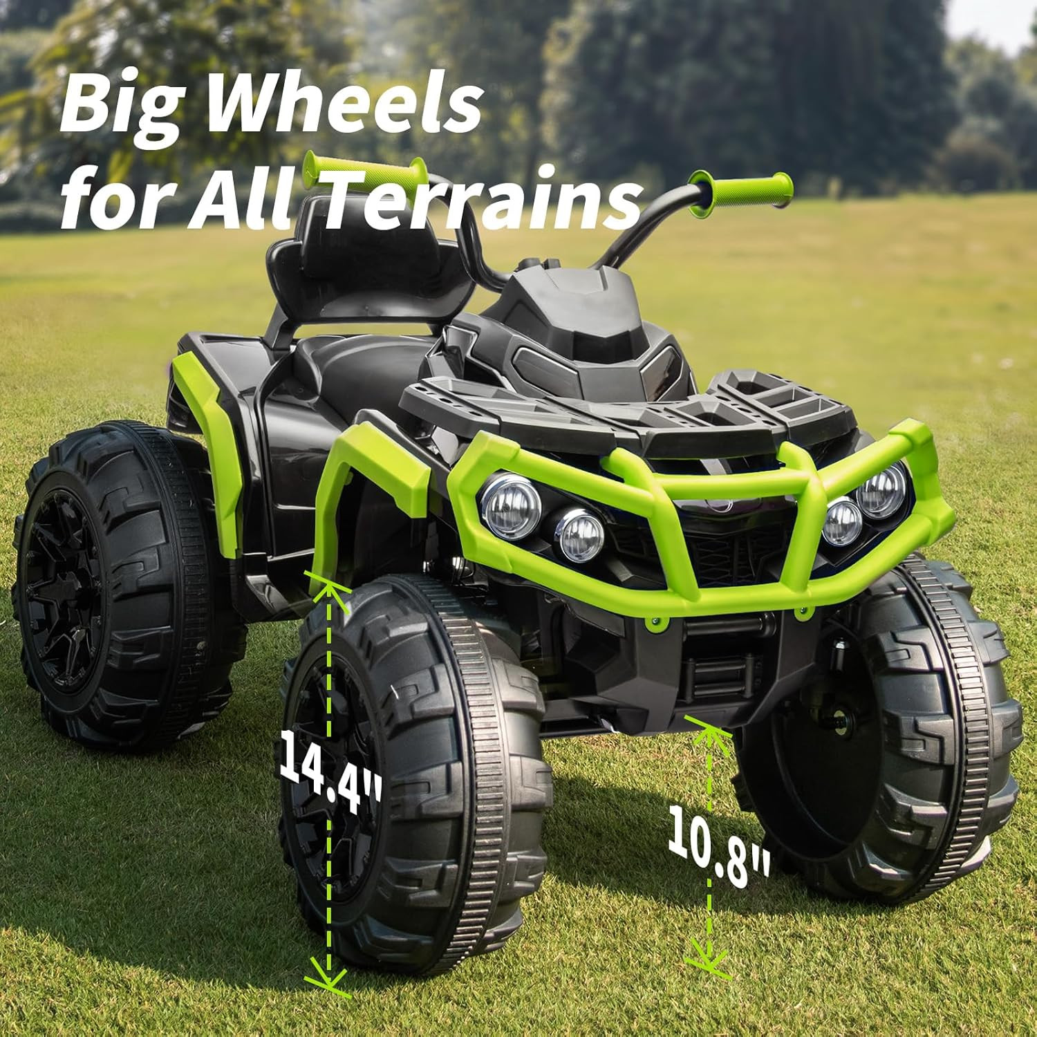 24V Kids ATV 4 Wheeler, Electric ATV Four Wheeler for Big Kids W/Wireless, 2X200