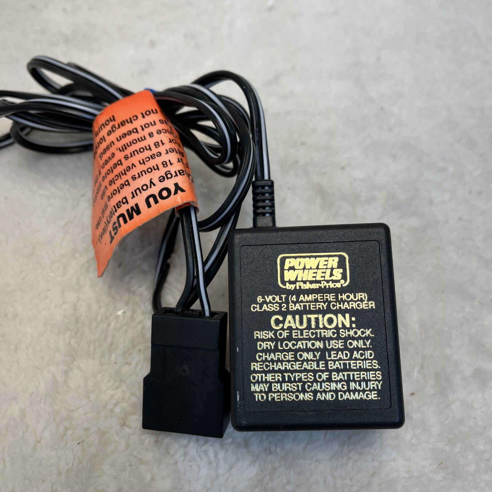 Power Wheels 6 Volt Battery Charger – Part # 00801-0976 – Model # 040135 TESTED