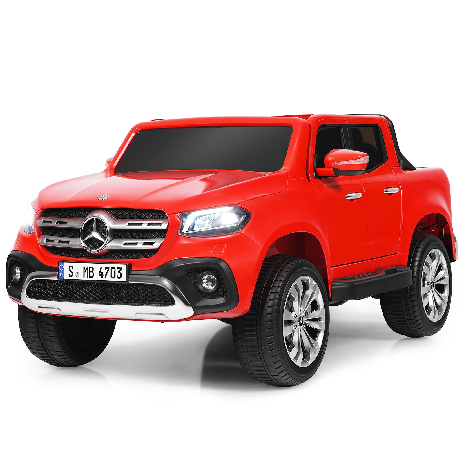 2-Seater 12V Kids Ride On Car Mercedes Benz Licensed X Class RC W/ Trunk Red