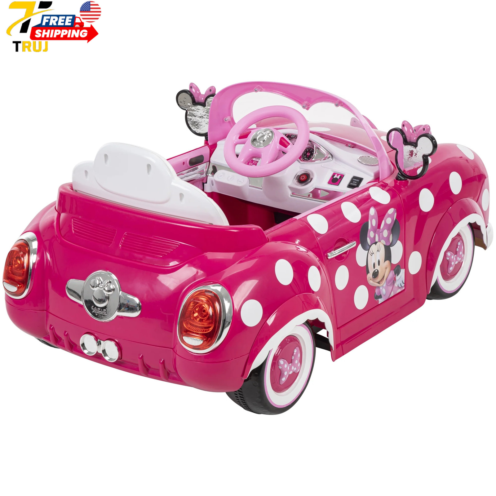 Minnie Mouse Convertible Car 6 Volts Electric Ride-on For Children Ages 3+ Years