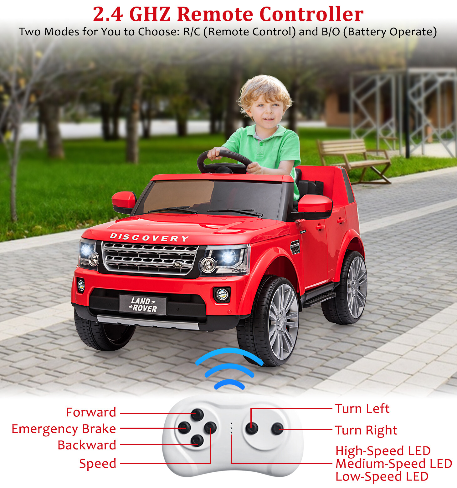 12V Kids Ride On Car Toys Licensed Land Rover Electric Vehicle w/ Remote Control