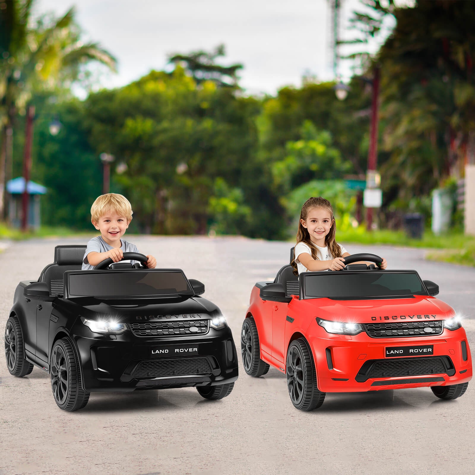 Licensed Land Rover Kids Ride on Car w/Remote Control, LED Lights, Music, Horn