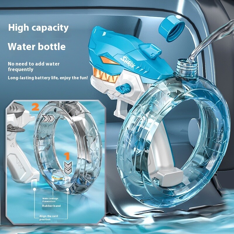 New Shark Electric Water Gun Toys Fully Automatic Continuous Fire Water Gun Larg
