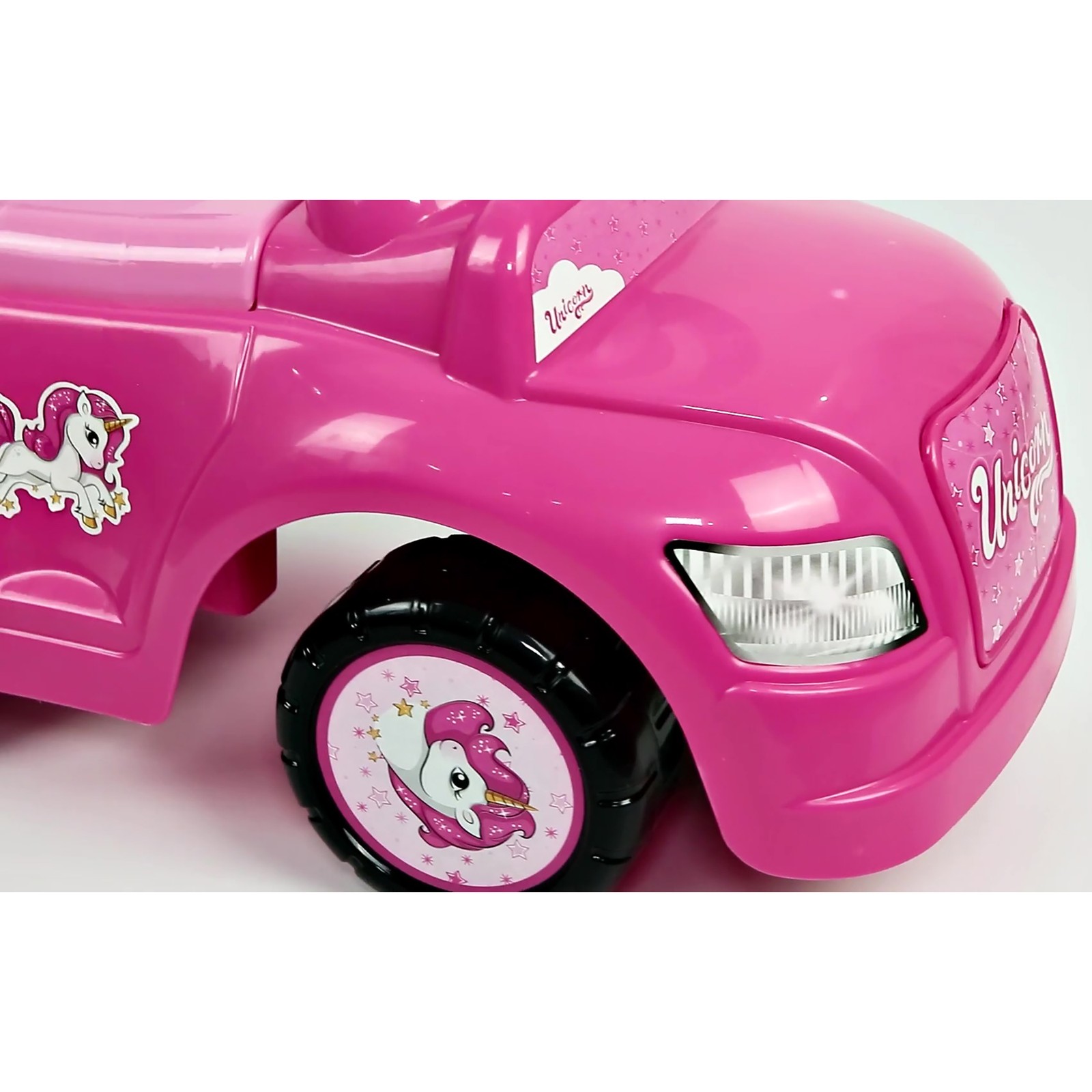 Dolu: Ride On Car: 4-In-1 Walk & Drive – Unicorn & Pink – Ages 12mo+