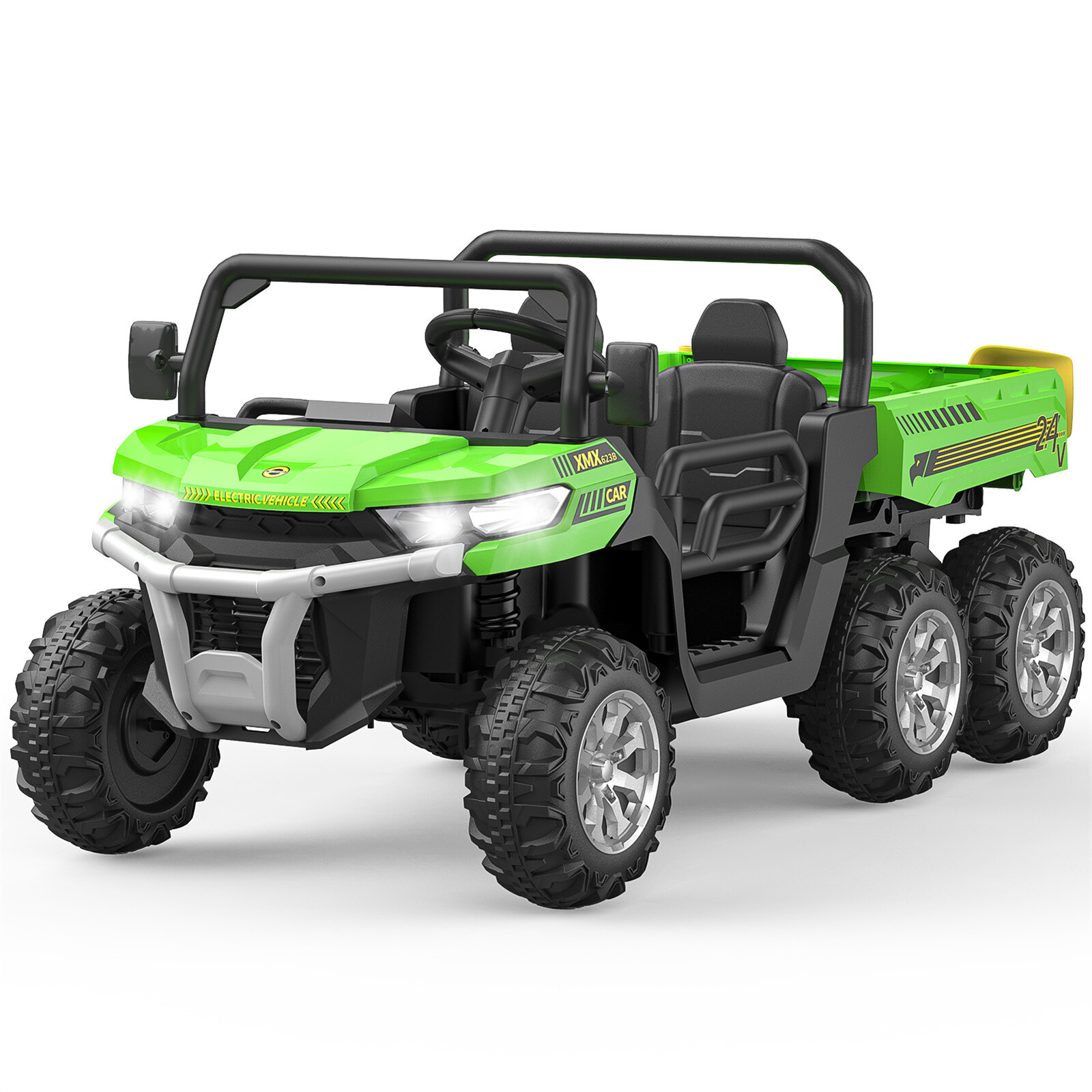 24V Ride on Dump Truck with Remote Control Electric Dump Bed Electric Vehicles