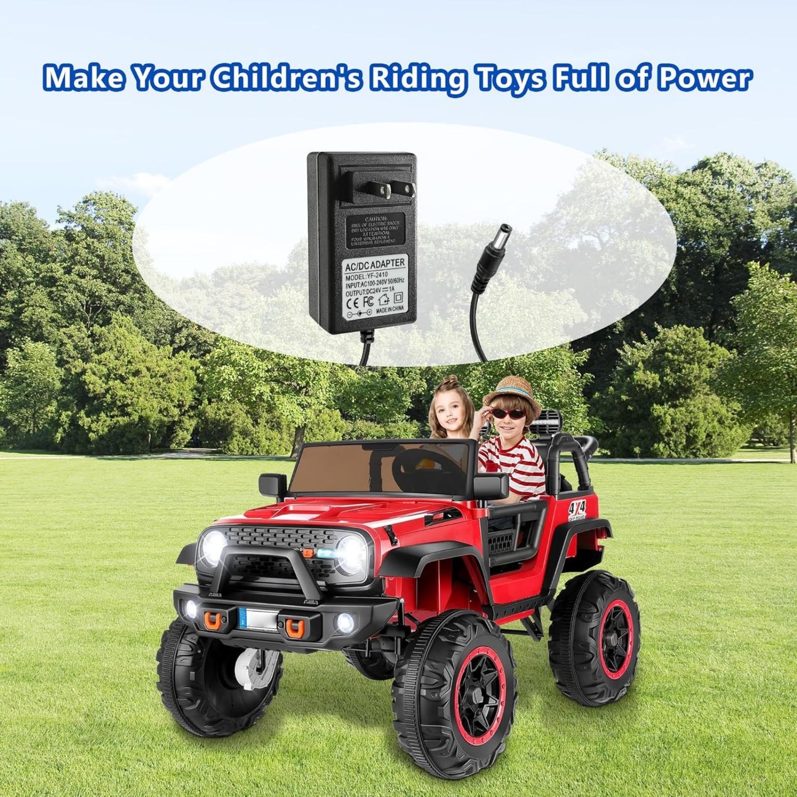 Replacement 24 Volt Kids Battery Charger For Ride On Car With Charge Indicator