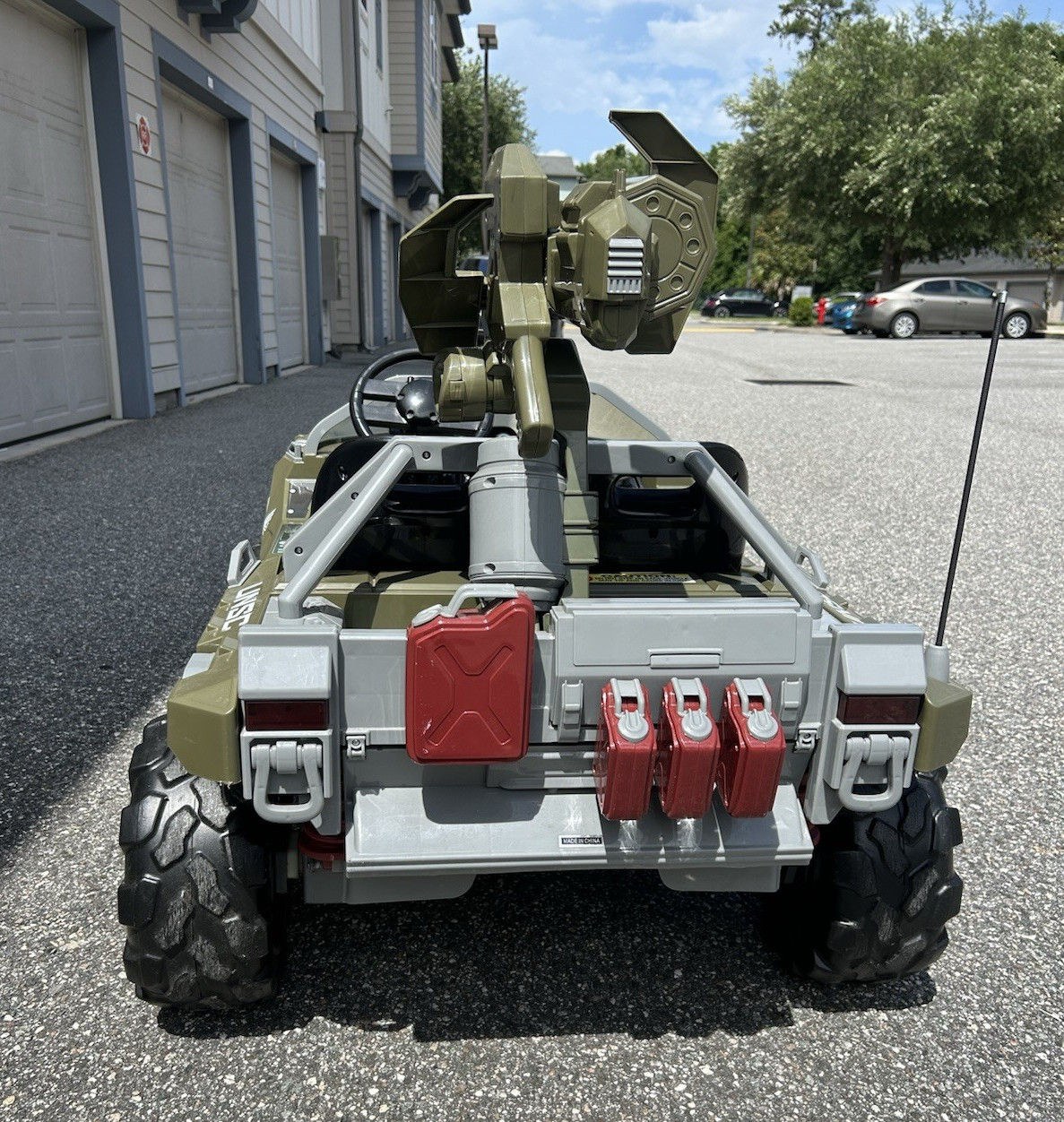 Microsoft Halo Warthog UNSC Battery Powered Ride-On Vehicle, 2 Seats, Turret