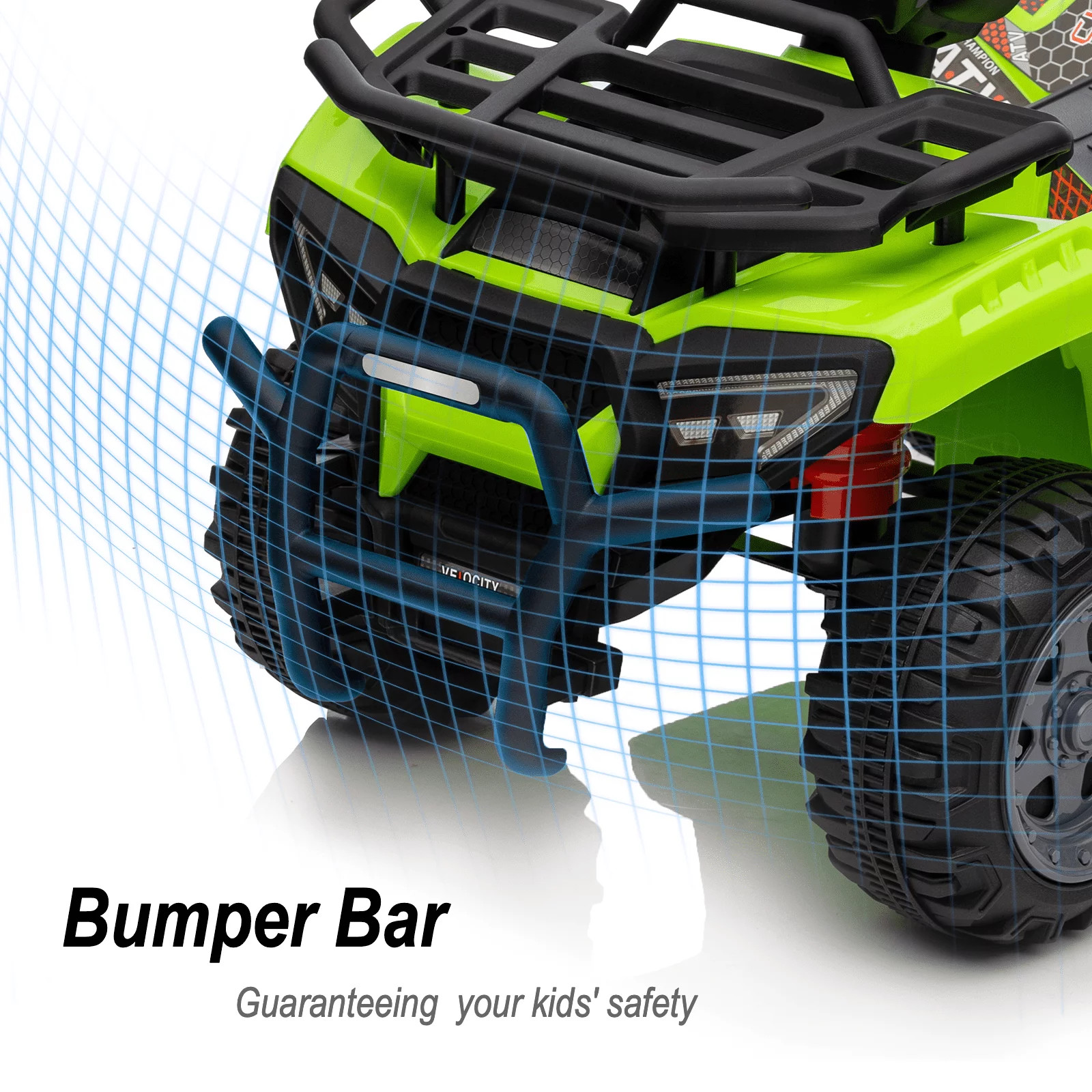 6V Ride-On Toy for Toddlers Kids ATV 4 Wheeler 1-5 Boys & Girls Music Green