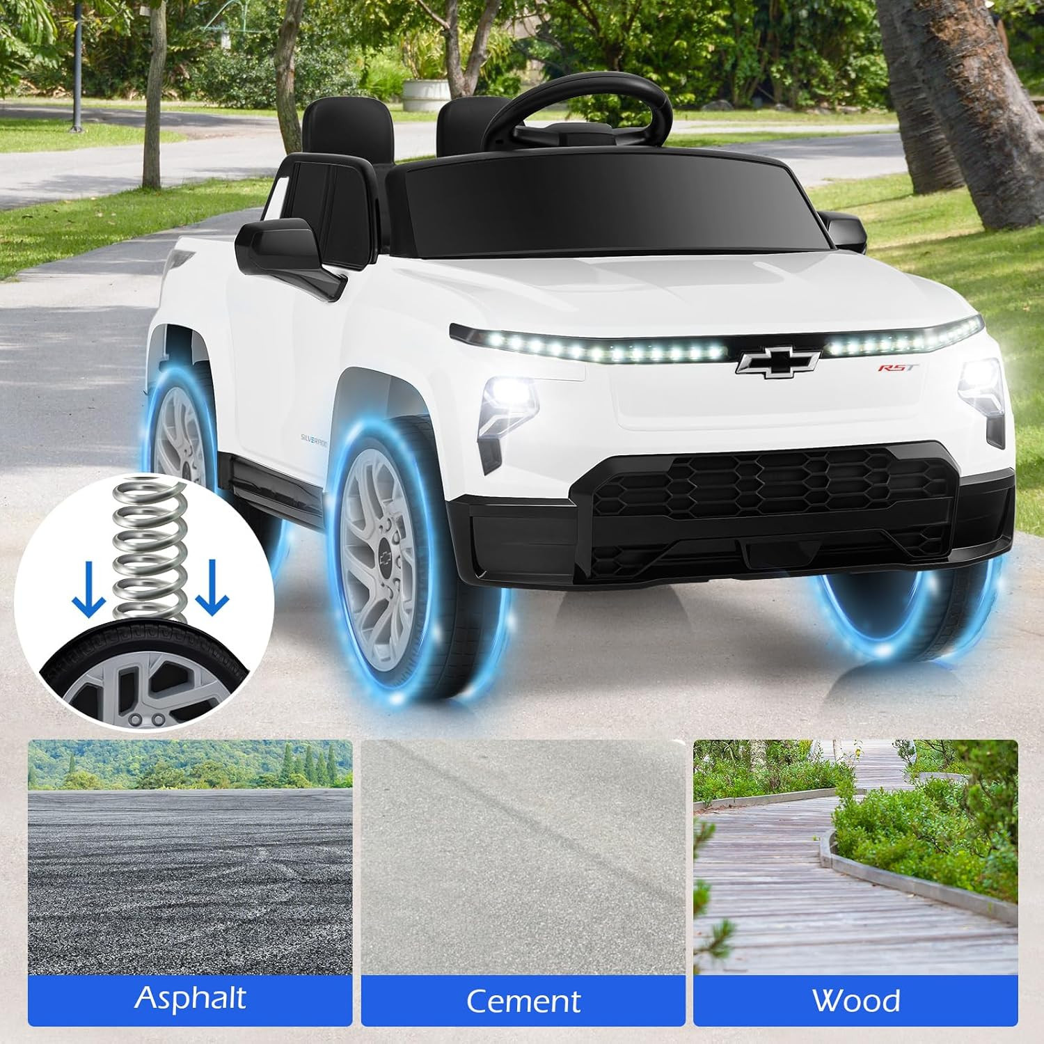 Licensed Chevrolet Silverado Ride on Car for Kids by , 12V Battery Powered Elect