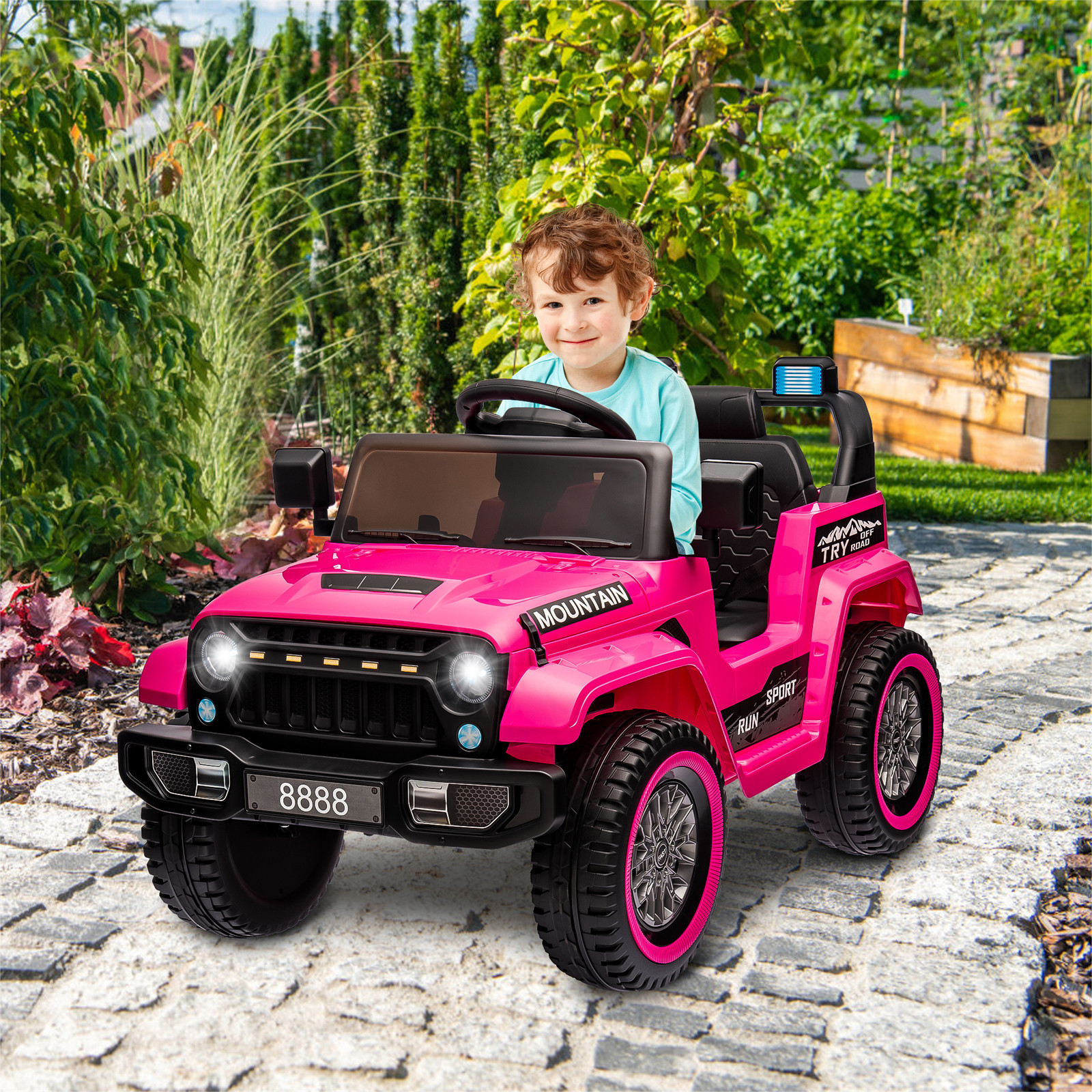Garvee 12v Electric Ride-on Truck for Children,Battery-Powered Vehicle with RC