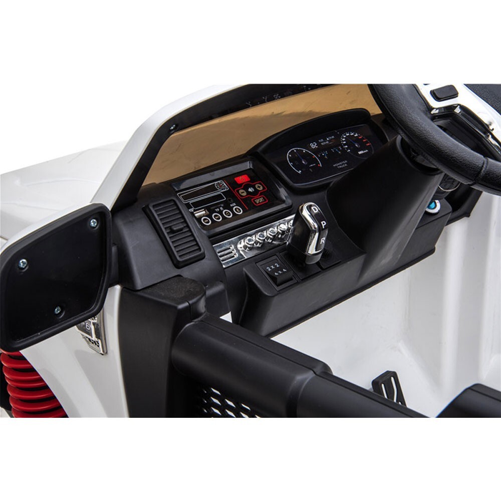 MotoTec Monster Truck 4×4 12v White / Black (2.4ghz RC)