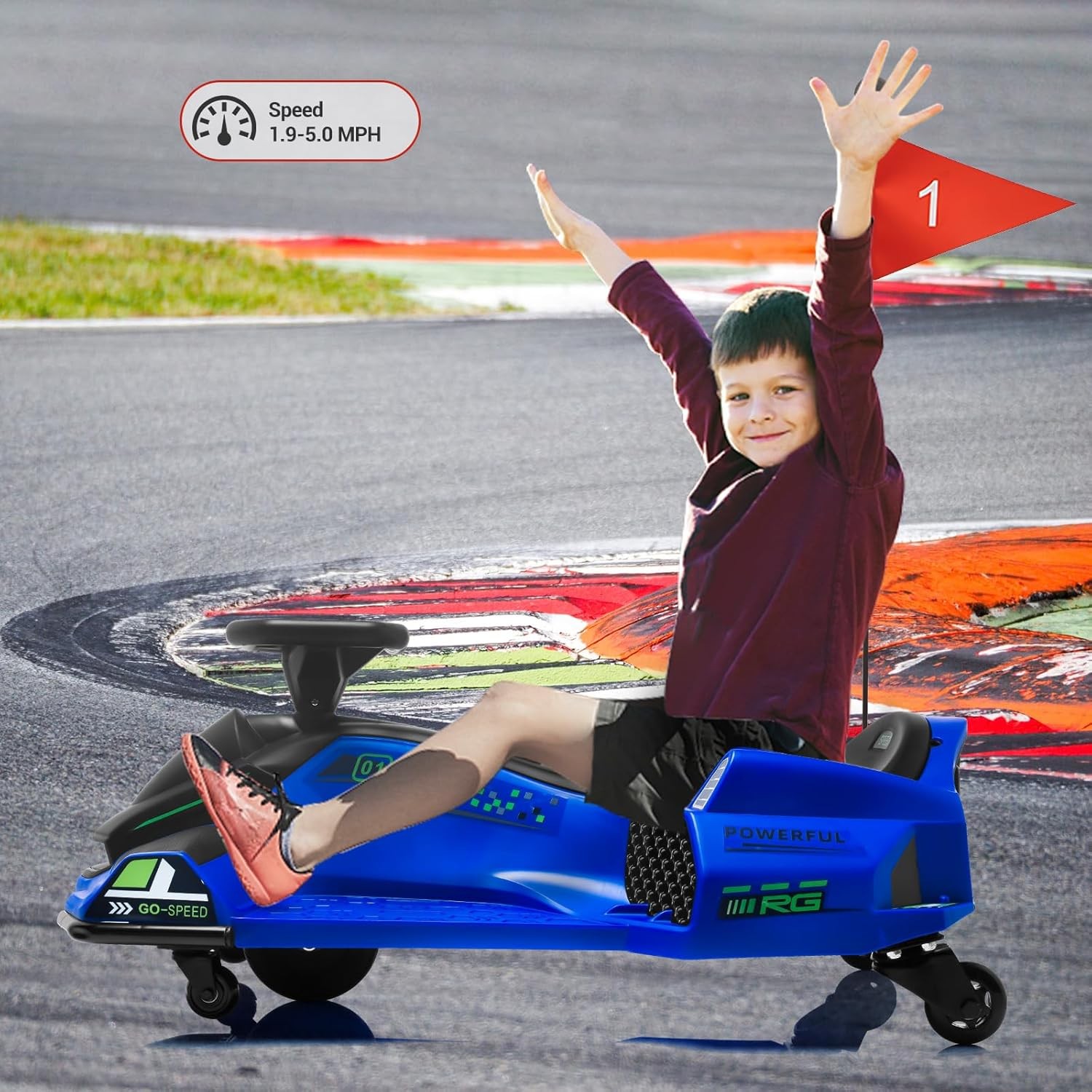 GARVEE 12V Electric Drift Car for Kids – Powerful RC Racing, Ages 8+,Kids Gifts