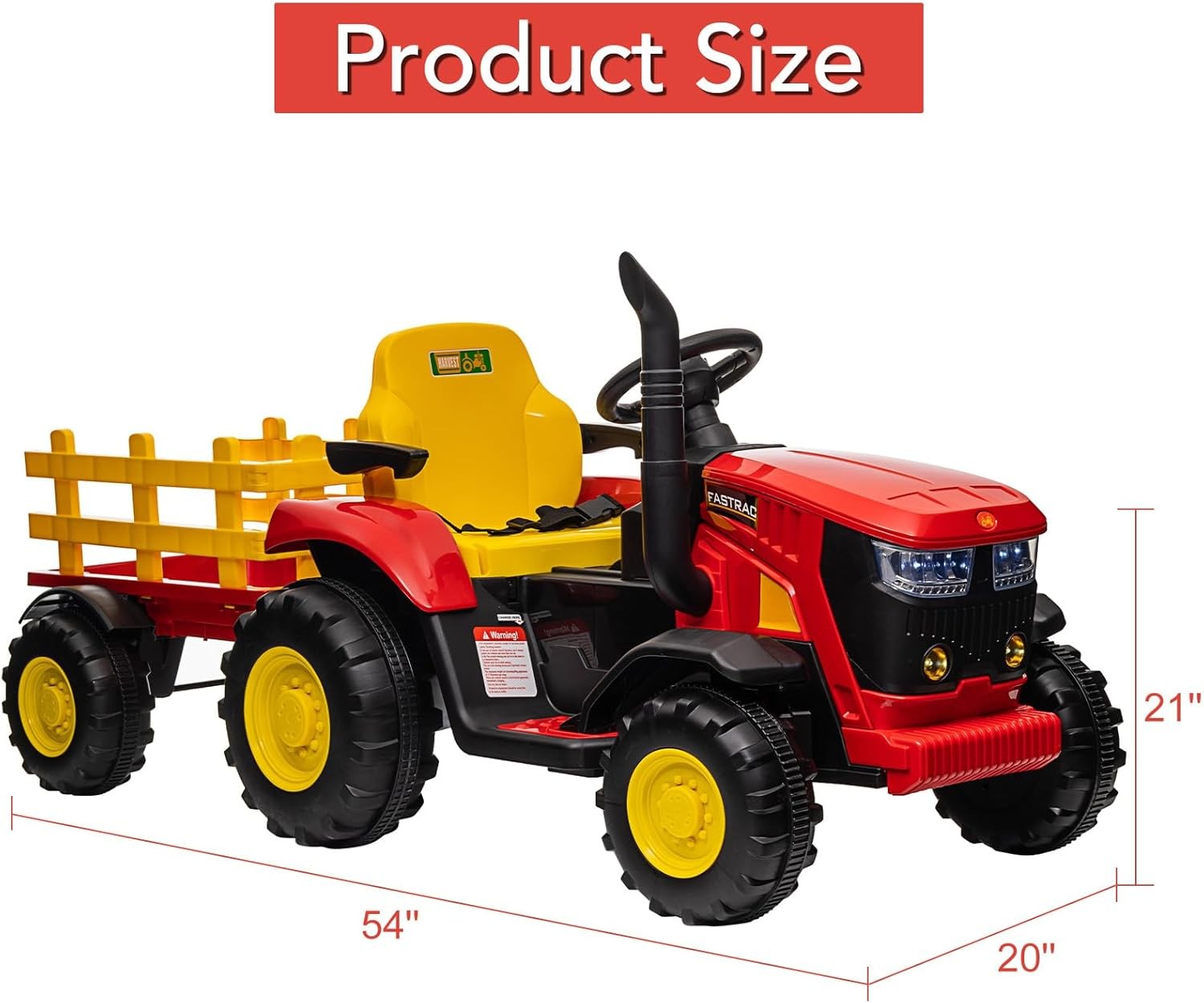 Electric Kids Tractor Ride-on Toy,Children’s Battery-Powered Vehicle,12v 7AH
