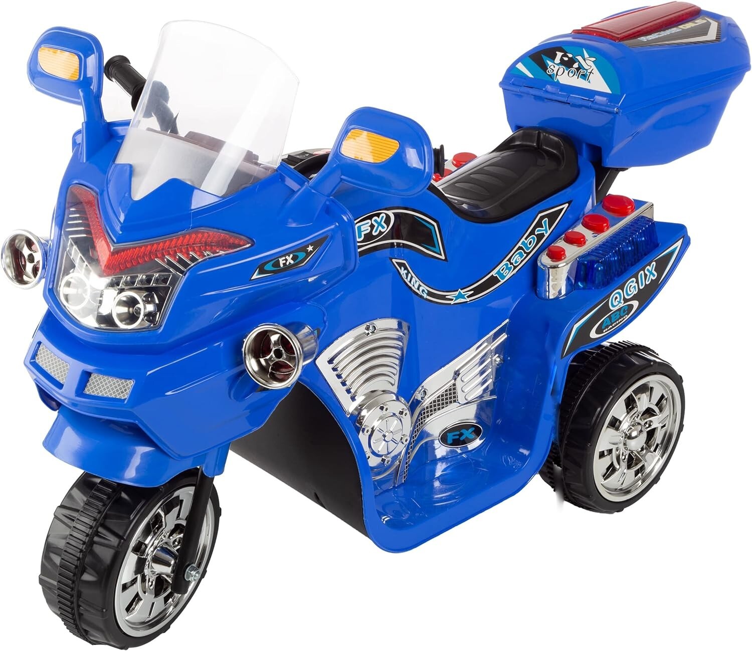 Ride on Toy, 3 Wheel Motorcycle Trike for Kids by Rockin’ Rollers ? Battery P…