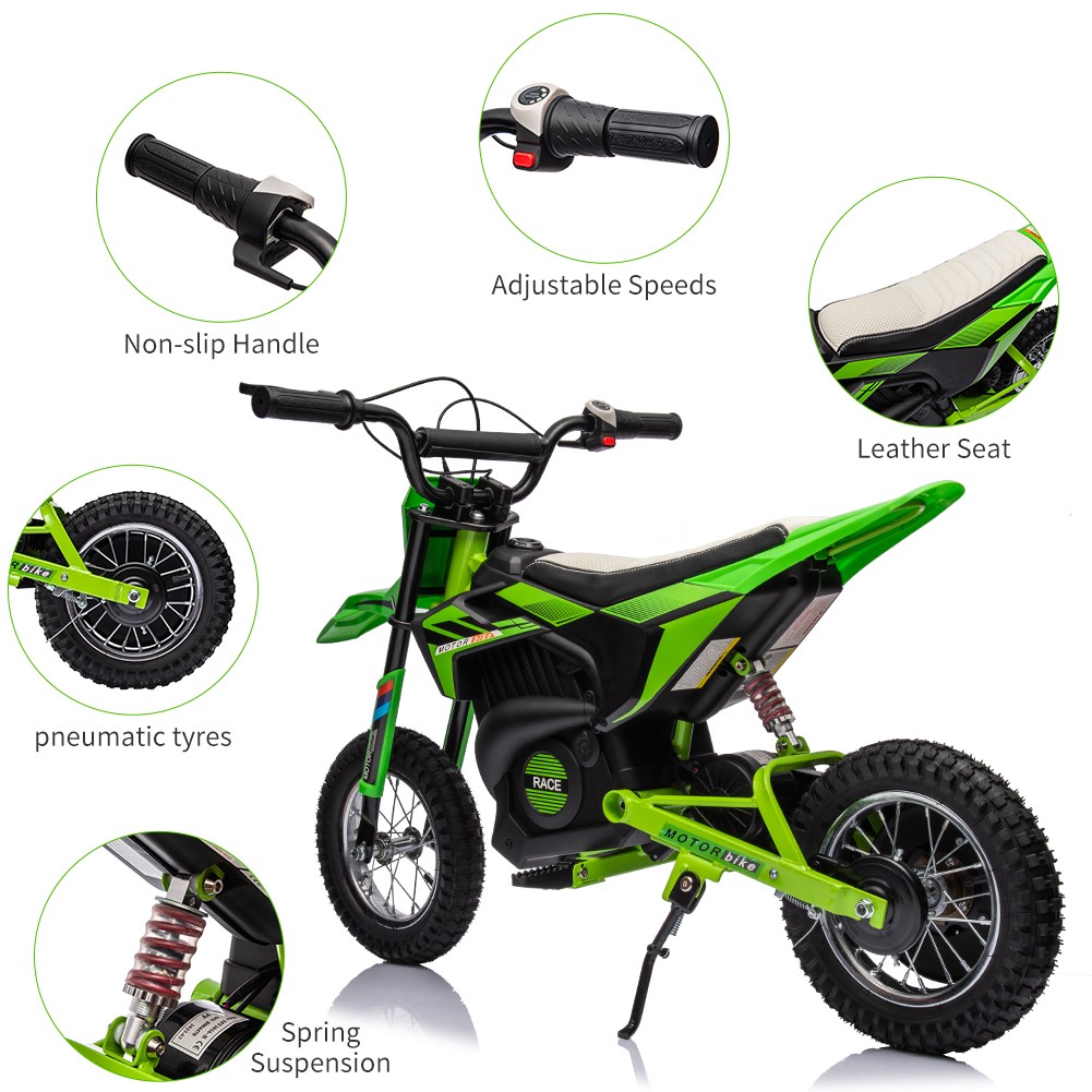 GARVEE 24V Electric Dirt Bike,250W Motor, 12″ Tires,22KM/H,Rear Shock Absorption