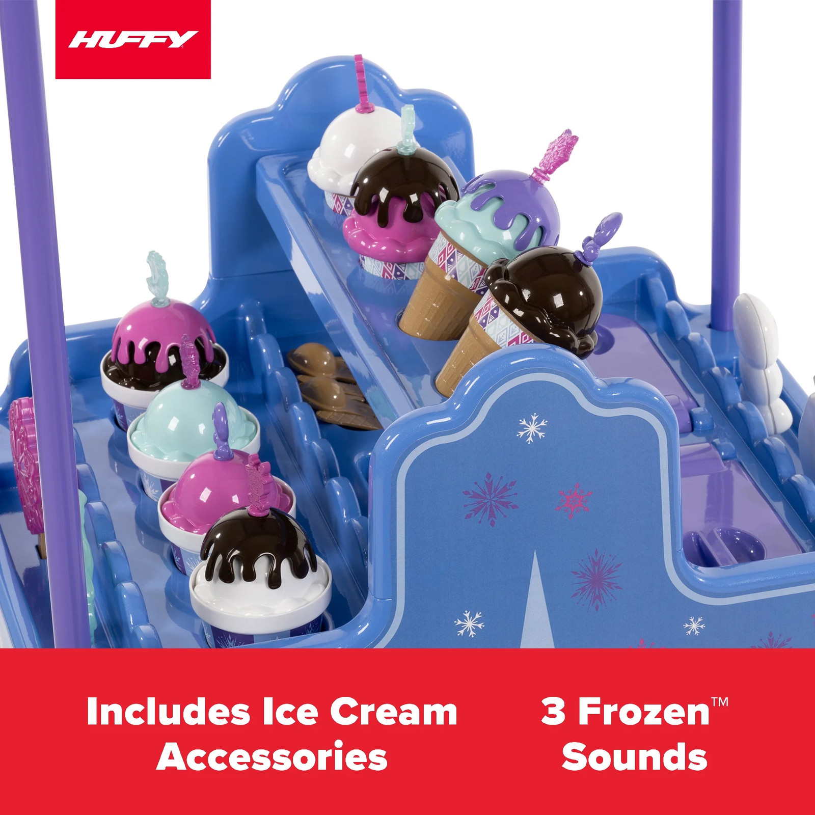6V Disney Frozen Ice Cream Cart, Battery Ride-On Toy, Ice Cream Toys
