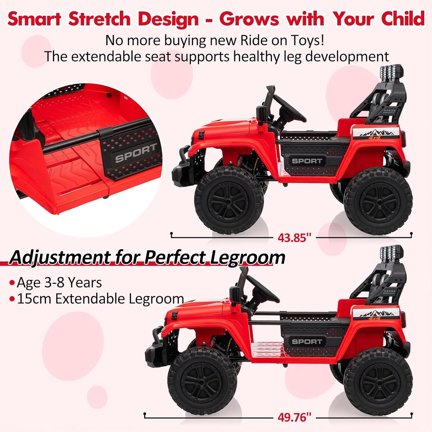 24V Powered Battery Truck 2 Seater Kids Ride On Car w/ Parent Remote Control