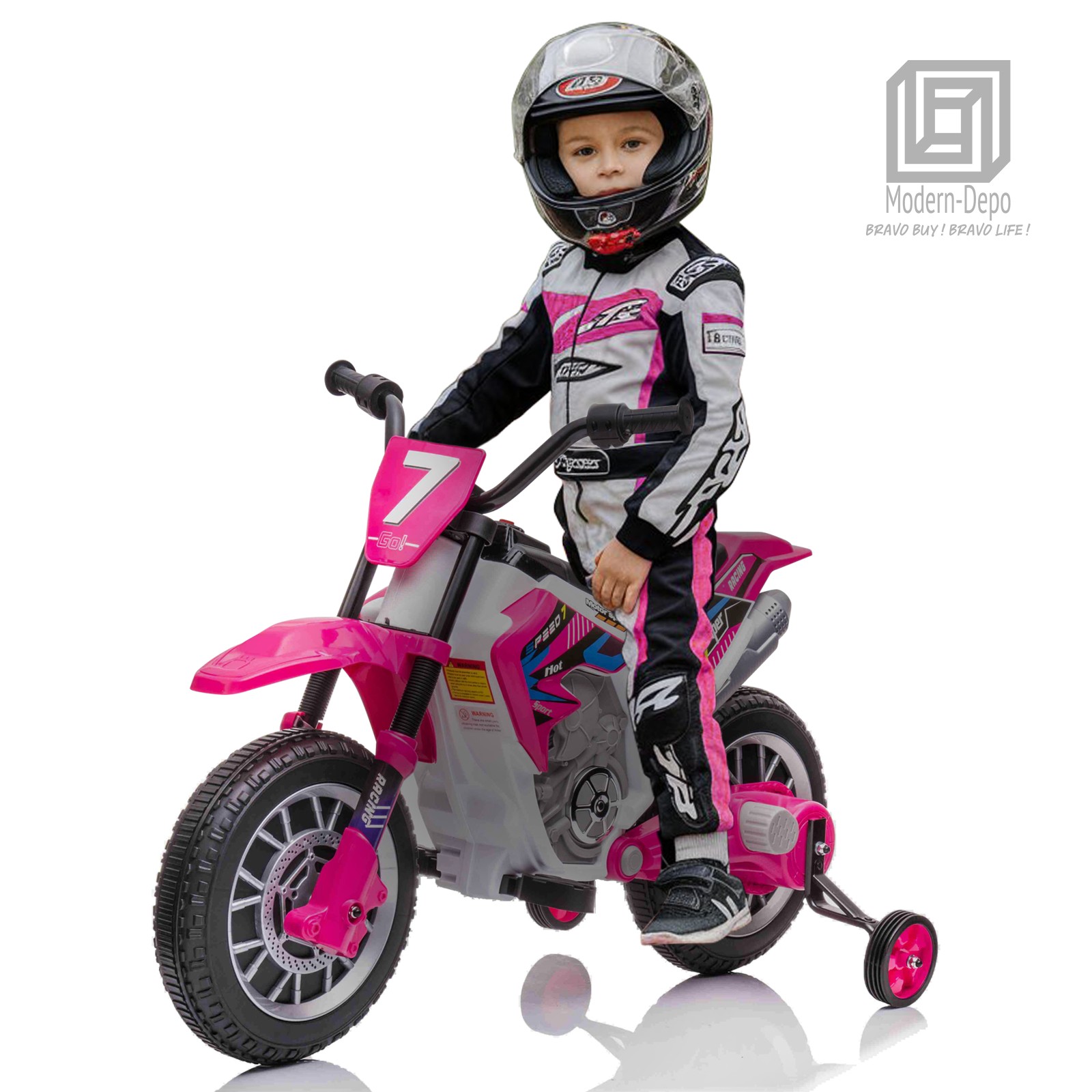 12V Kids Electric Ride on Motorcycle Off-Road Dirt Bike with Spring Suspension