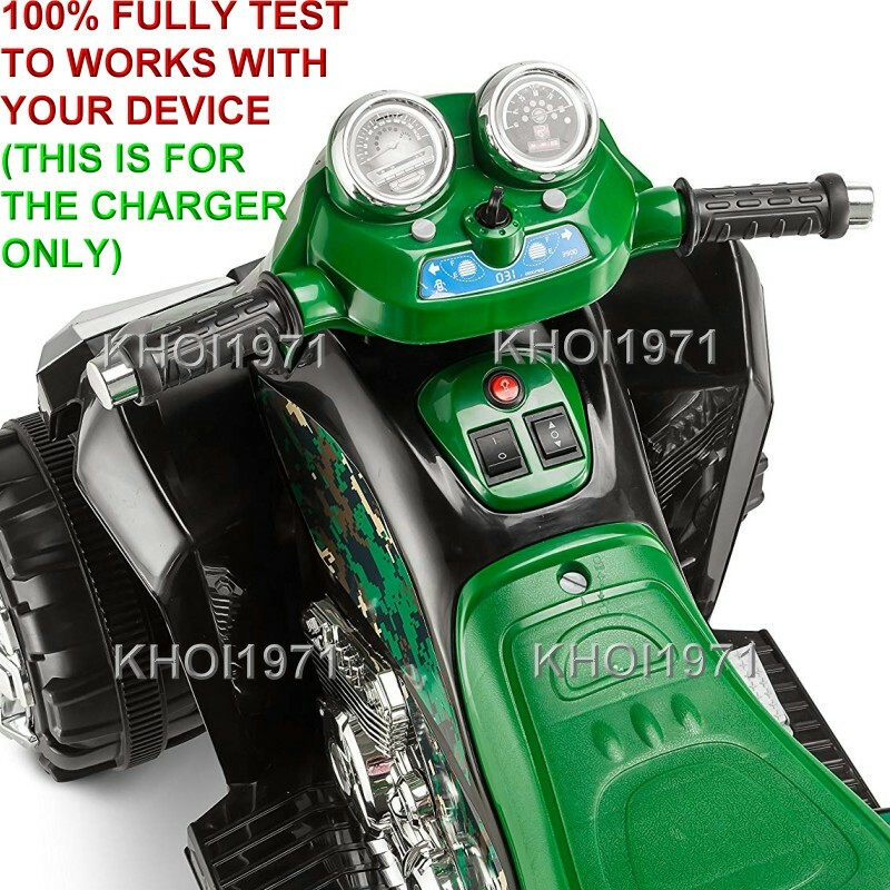 WALL charger AC adapter FOR green KT1165 KID TRAX ATV Camo Quad ride on 6V BATT