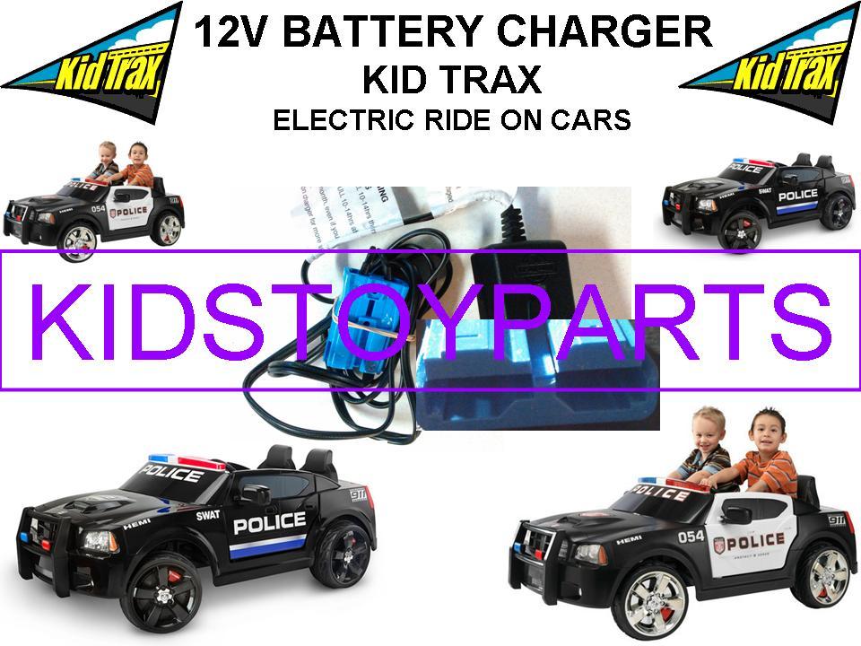 12 Volt Battery Charger KID TRAX DODGE PURSUIT POLICE CAR w/LARGE Blue Connector