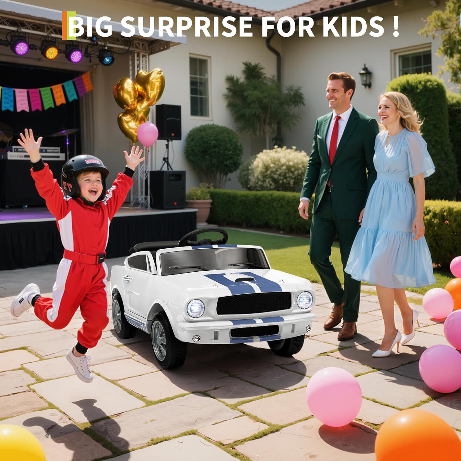 24V 2 Seater Ride on Licensed Shelby GT350 Electric Car Ride on Toys for Kids