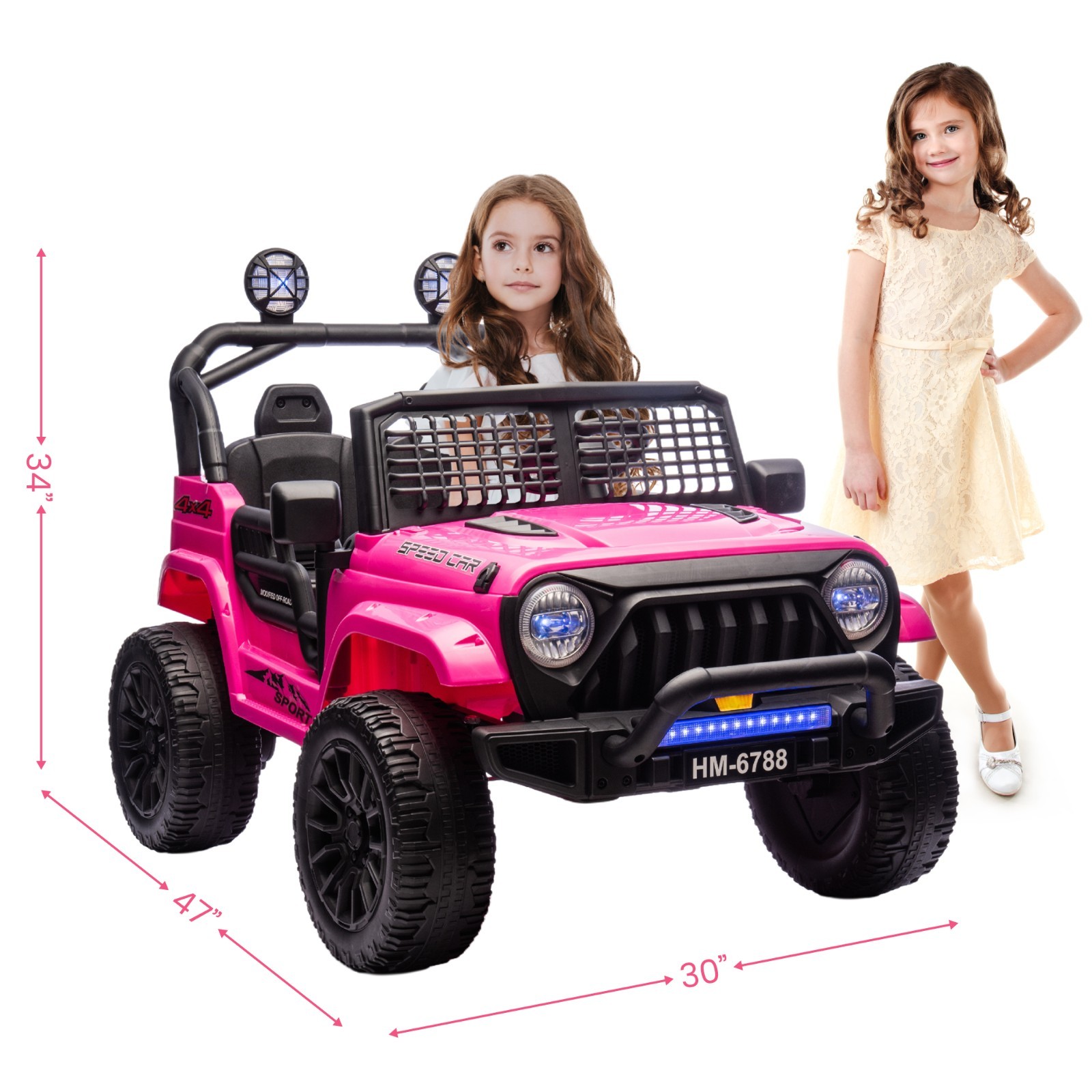 2 Seater Kids Electric Car 24V Ride on Toy Battery Power Wheel Truck with Remote